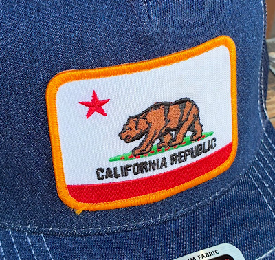 ワッペン付きデニムキャップ CALIFORNIA REPUBLIC