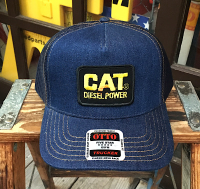 ワッペン付きデニムキャップ