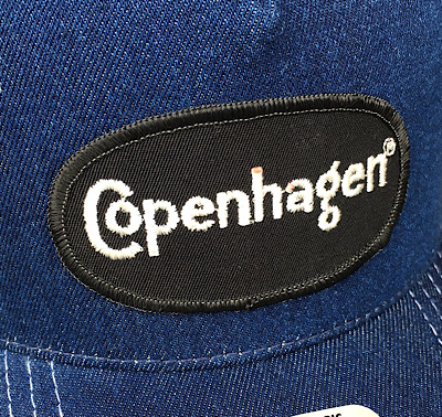 ワッペン付きデニムキャップ