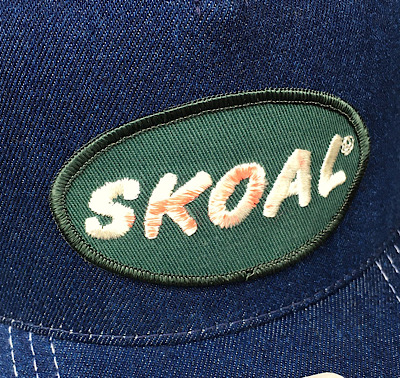 ワッペン付きデニムキャップ