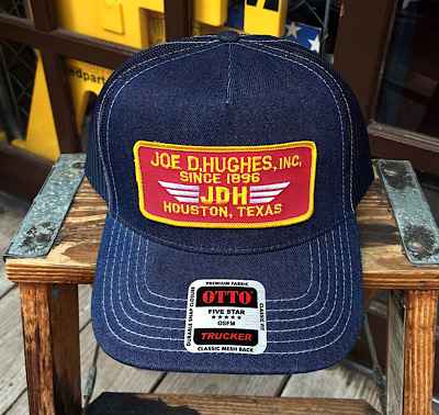 ワッペン付きデニムキャップ