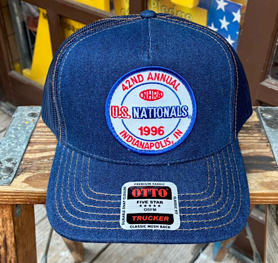 ワッペン付きデニムキャップ