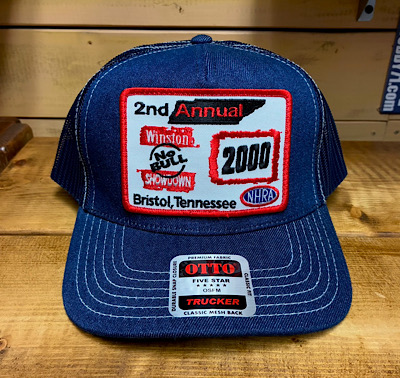 ワッペン付きデニムキャップ