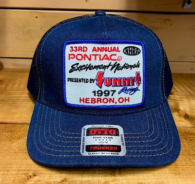 ワッペン付きデニムキャップ