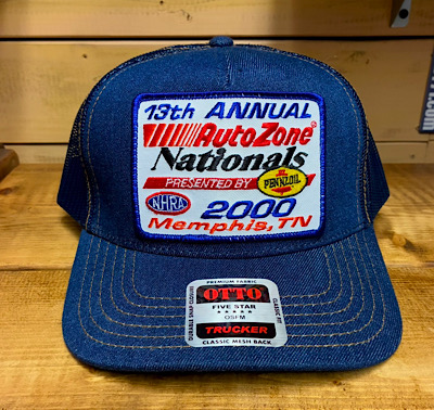 ワッペン付きデニムキャップ