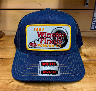 ワッペン付きデニムキャップ