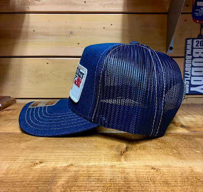 ワッペン付きデニムキャップ