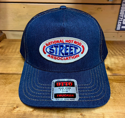 ワッペン付きデニムキャップ