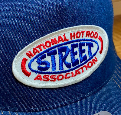 ワッペン付きデニムキャップ