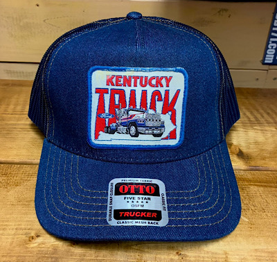 ワッペン付きデニムキャップ