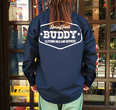 BUDDY オリジナル REDKAP プリント入り ワークーシャツ