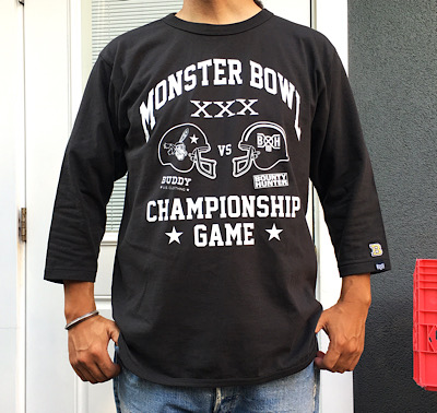 BUDDY x BOUNTY HUNTER コラボ ベースボールTシャツ 七分袖