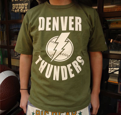 BUDD 別注 Champion U.S.A.プリントTシャツ(THUNDERS)